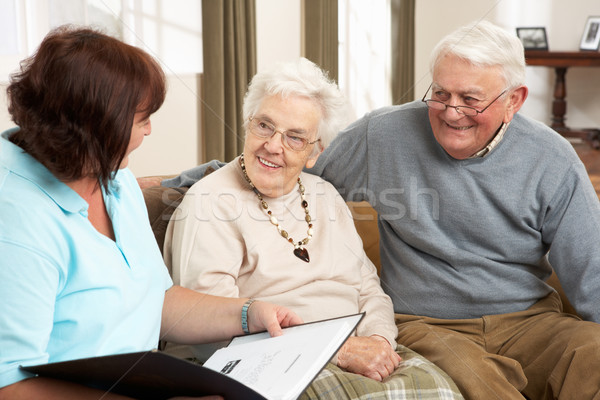 Senior Couple In Discussion With Health Visitor At Home Stock photo © monkey_business