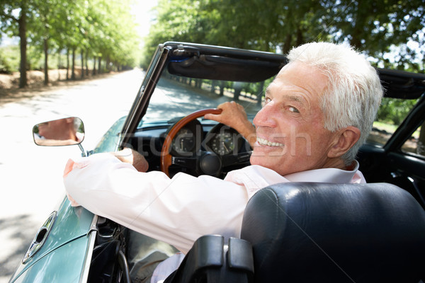 Senior man in sports car Stock photo © monkey_business