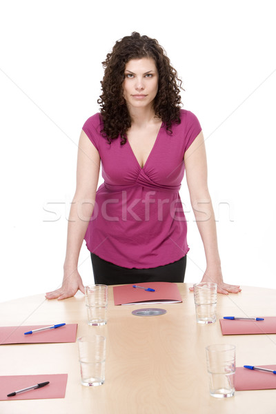 Mujer de negocios pie sala de juntas negocios de trabajo éxito Foto stock © monkey_business