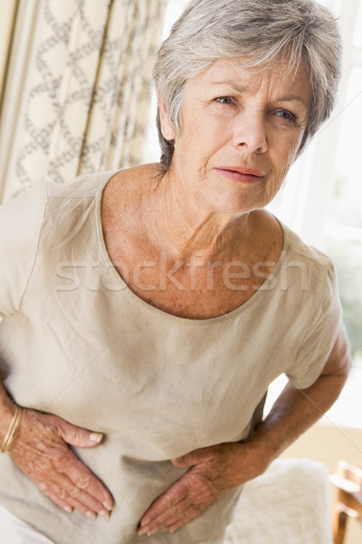 Vrouw gevoel onwel home ziek senior Stockfoto © monkey_business