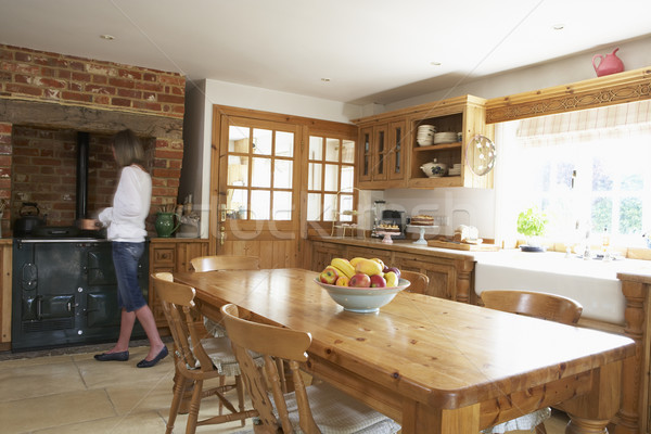 Interior Of Farmouse Kitchen Stock photo © monkey_business