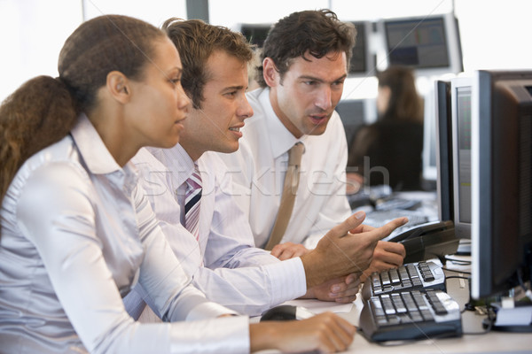 Foto d'archivio: Stock · commerciante · lavoro · di · squadra · business · computer · donne