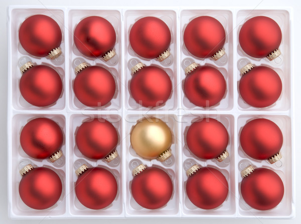Red and gold christmas decorations Stock photo © monkey_business