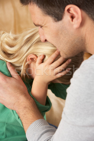 Portrait Of Frightened Daughter Looking At Father Stock photo © monkey_business