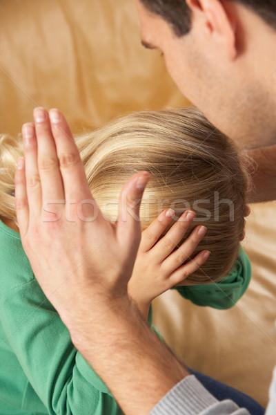 Portrait Of Frightened Daughter Looking At Father Stock photo © monkey_business