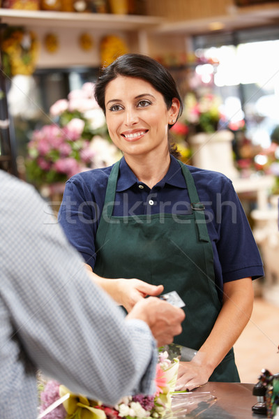 Mulher cliente florista flor flores Foto stock © monkey_business