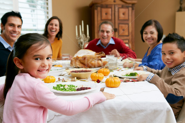 Multi Generation Family Celebrating Thanksgiving Stock photo © monkey_business