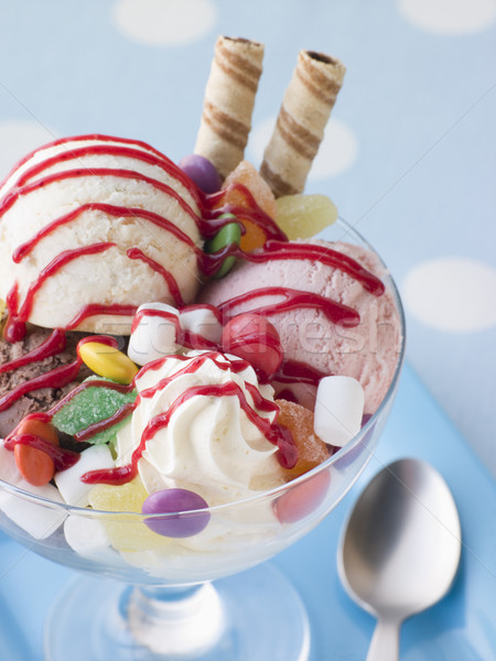 Trio of Ice Cream and Sweet Sundae Stock photo © monkey_business