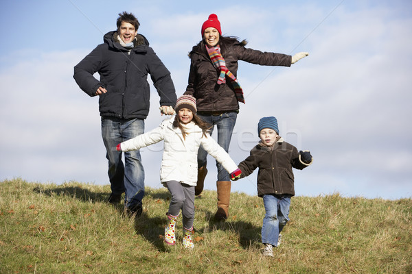 Stock photo: Family Running In The Park