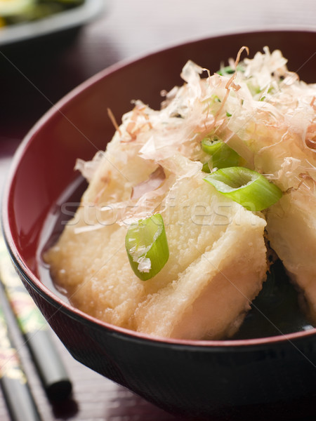 Crisp Fried Tofu in Miso with Bonito Flakes and Pickles Stock photo © monkey_business