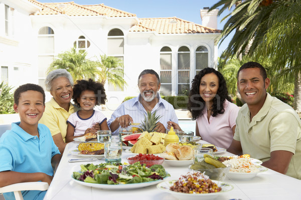 Family Eating An Al Fresco Meal Stock photo © monkey_business