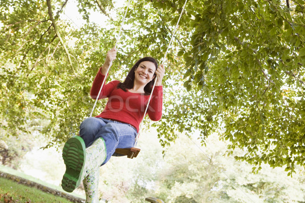 Young woman on tree swing Stock photo © monkey_business
