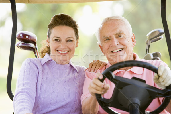 Paar genieten spel golf man sport Stockfoto © monkey_business