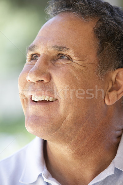 Portret starszy człowiek uśmiechnięty szczęśliwie twarz Zdjęcia stock © monkey_business