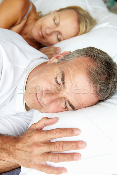 Fej vállak középkorú pár alszik portré Stock fotó © monkey_business