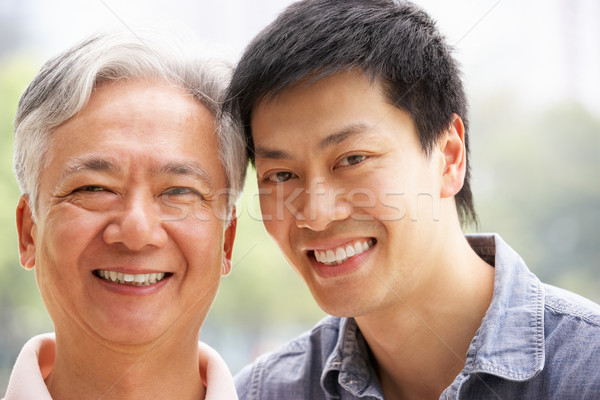 Portrait Of Chinese Father With Adult Son In Park Stock photo © monkey_business