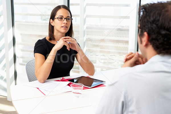 Femme d'affaires Homme candidat Emploi affaires femme [[stock_photo]] © monkey_business