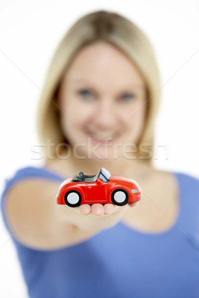 Woman Holding Toy Car Stock photo © monkey_business