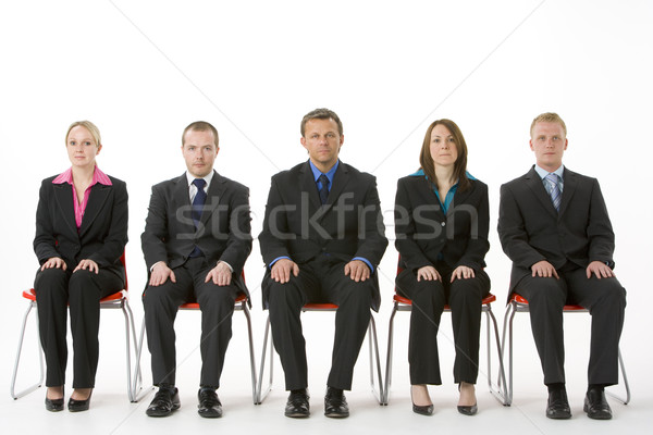 Groep zakenlieden vergadering lijn vrouwen mannen Stockfoto © monkey_business
