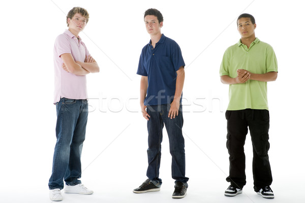 全長 肖像 十幾歲的男孩 朋友 顏色 男孩 商業照片 © monkey_business