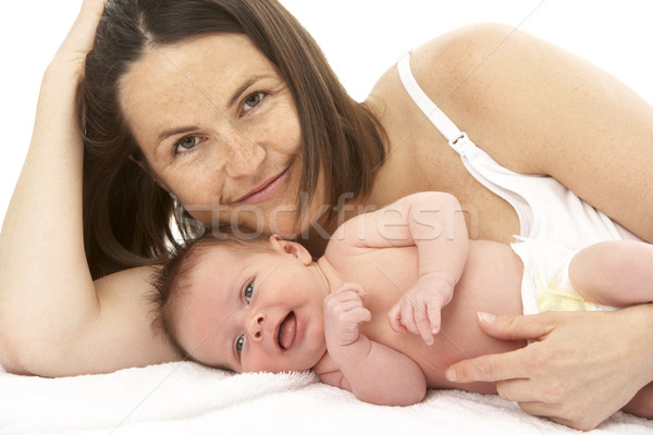 Mãe recém-nascido bebê família amor Foto stock © monkey_business