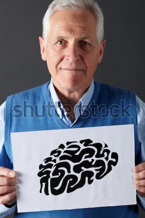 Altos hombre tinta dibujo triste Foto stock © monkey_business