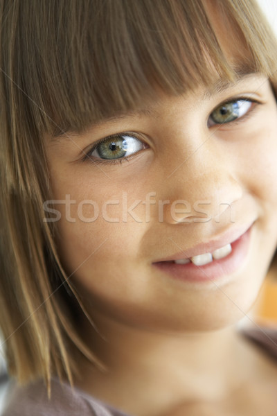 Stock fotó: Portré · lány · mosolyog · gyerekek · gyermek · személy