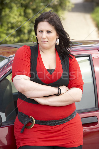 若い女性 立って 車 女性 通り 代 ストックフォト © monkey_business