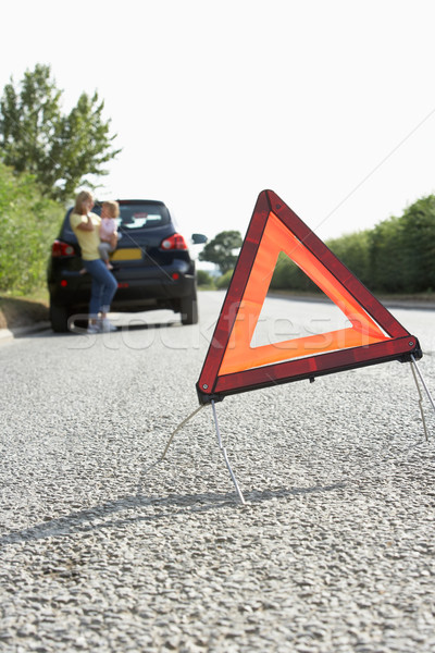 Mother And Daughter Broken Down On Country Road With Hazard Warn Stock photo © monkey_business
