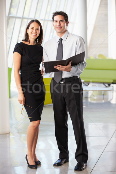 Geschäftsmann Geschäftsfrauen Sitzung Büro Business Frau Stock foto © monkey_business