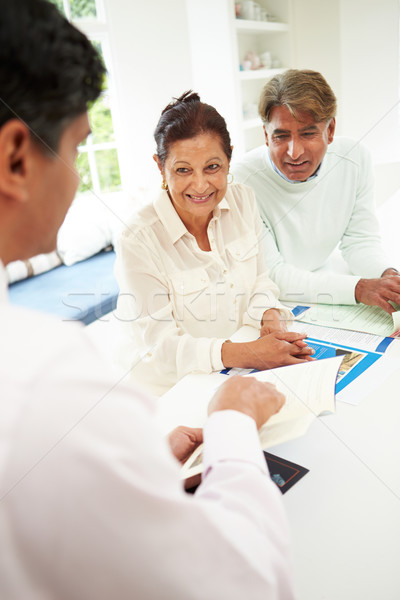 Senior Indian Couple Meeting With Financial Advisor At Home Stock photo © monkey_business