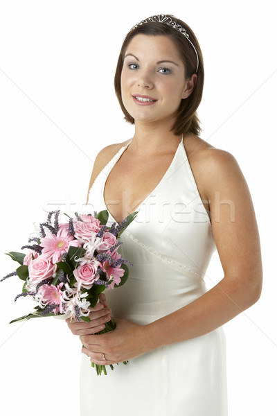 ストックフォト: 肖像 · 花嫁 · 花束 · 花 · 結婚式