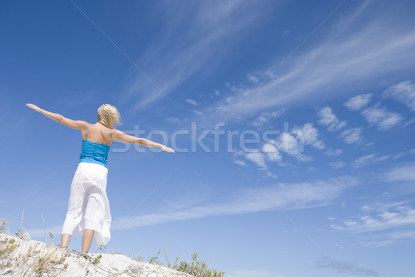 Stock photo: Young woman at beach