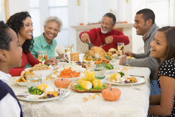 Family All Together At Christmas Dinner Stock photo © monkey_business