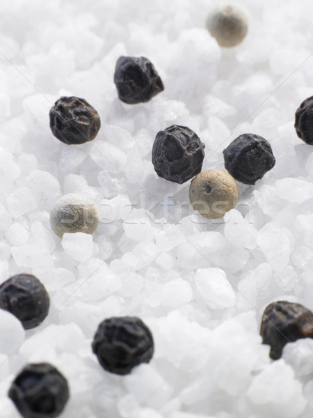 Stock photo: Salt And Pepper Grains