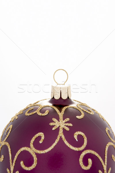 Kerstboom snuisterij detail witte christmas vakantie Stockfoto © monkey_business