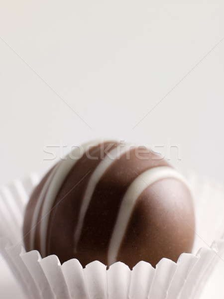 Stock photo: Chocolate Truffle in a Petit four Case