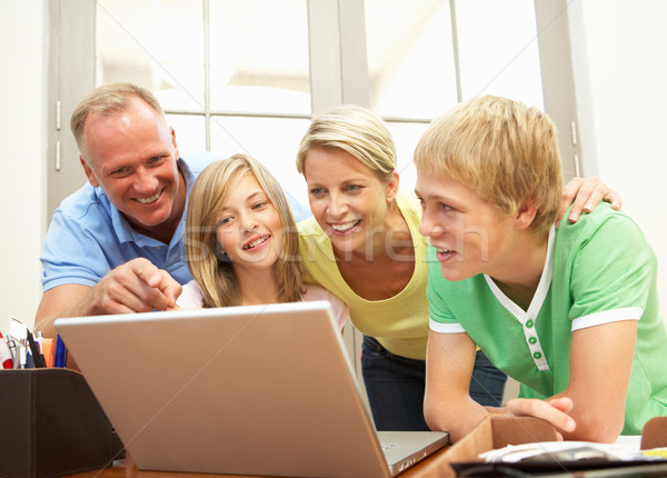 Family Using Laptop At Home Stock photo © monkey_business