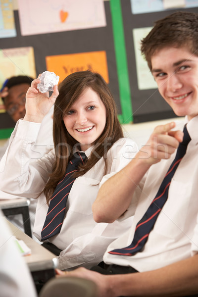Teenage Students Misbehaving In Classroom Stock photo © monkey_business