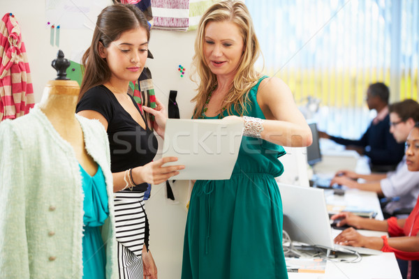 二人の女性 会議 ファッションデザイン スタジオ 女性 ファブリック ストックフォト © monkey_business