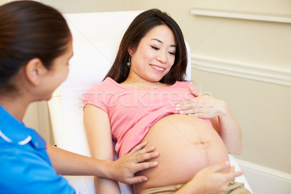 Pregnant Woman Being Given Ante Natal Check By Nurse Stock photo © monkey_business