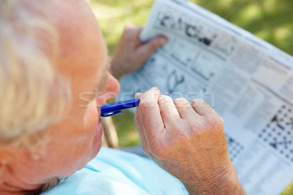 Senior man with newspaper Stock photo © monkey_business