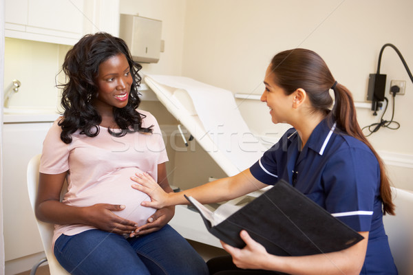 Pregnant Woman Being Given Ante Natal Check By Nurse Stock photo © monkey_business