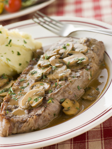 Stock foto: Steak · Roastbeef · Sauce · Kartoffel · Essen · Abendessen
