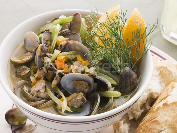 Stock photo: Saut ed Clams with Fennel and Orange