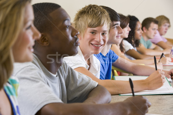 Stock photo: College students in a university lecture