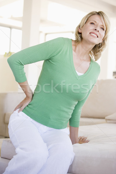 Frau Rückenschmerzen Gesundheit zurück Schmerzen Farbe Stock foto © monkey_business