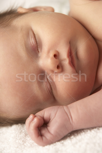 Bebê adormecido toalha cara menino Foto stock © monkey_business