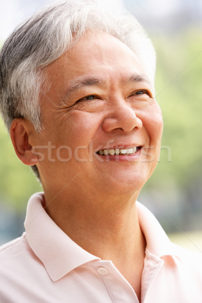 Cap spata portret senior chinez om Imagine de stoc © monkey_business