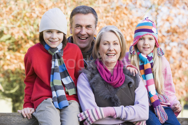 Grands-parents petits enfants marche automne enfants enfant [[stock_photo]] © monkey_business